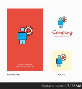Medical doctor Company Logo App Icon and Splash Page Design. Creative Business App Design Elements
