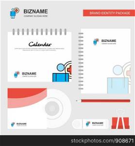 Medical doctor Logo, Calendar Template, CD Cover, Diary and USB Brand Stationary Package Design Vector Template
