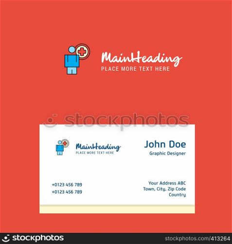 Medical doctor logo Design with business card template. Elegant corporate identity. - Vector