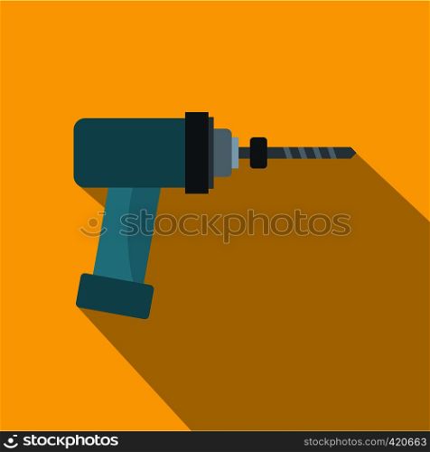 Medical drill icon. Flat illustration of medical drill vector icon for web. Medical drill icon, flat style