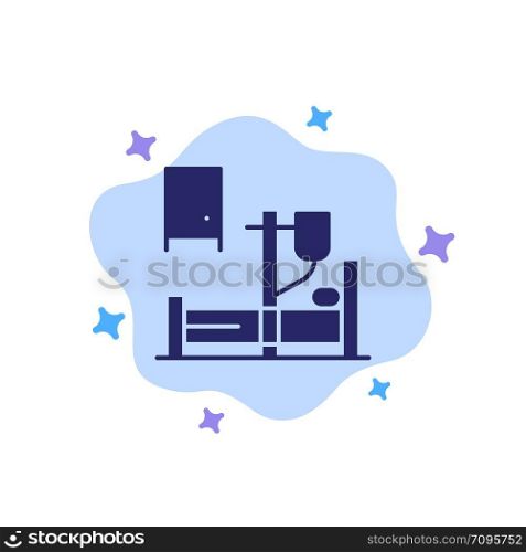 Medical, Drip, Medicine, Hospital Blue Icon on Abstract Cloud Background