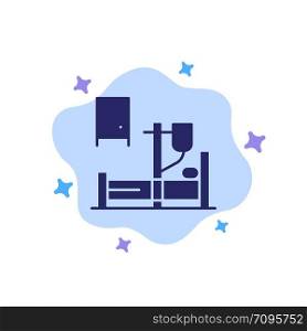 Medical, Drip, Medicine, Hospital Blue Icon on Abstract Cloud Background