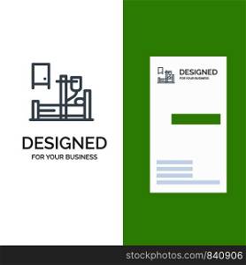 Medical, Drip, Medicine, Hospital Grey Logo Design and Business Card Template