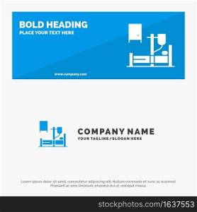 Medical, Drip, Medicine, Hospital SOlid Icon Website Banner and Business Logo Template