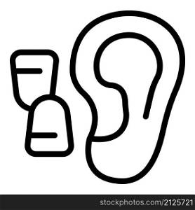 Medical earplugs icon outline vector. Auditory noise. Listen noisy. Medical earplugs icon outline vector. Auditory noise