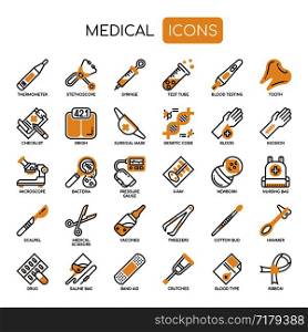 Medical Elemennts , Thin Line and Pixel Perfect Icons