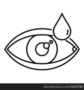 Medical eye drop icon. Outline medical eye drop vector icon for web design isolated on white background. Medical eye drop icon, outline style