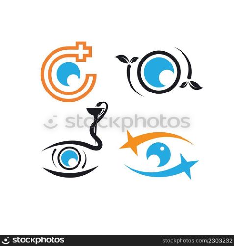 medical eye icon vector illustration design template web