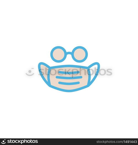 medical face icon flat vector logo design trendy illustration signage symbol graphic simple