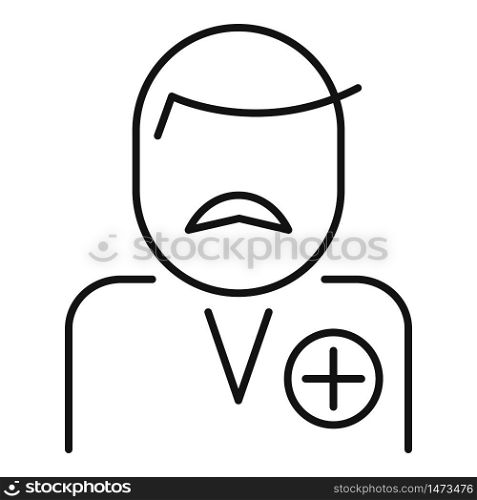 Medical family doctor icon. Outline medical family doctor vector icon for web design isolated on white background. Medical family doctor icon, outline style