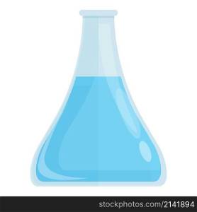 Medical flask icon cartoon vector. Chemistry lab. Medicine laboratory. Medical flask icon cartoon vector. Chemistry lab