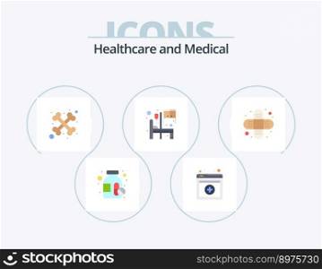 Medical Flat Icon Pack 5 Icon Design. . injury. skeleton. bandage. room
