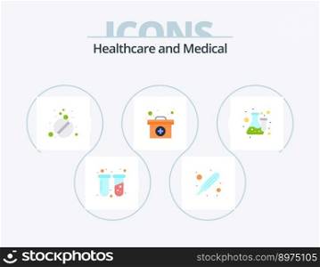 Medical Flat Icon Pack 5 Icon Design. lab. chemistry. pills. medicine. medical