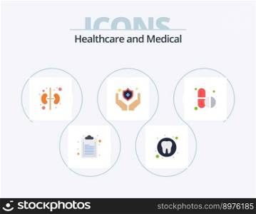 Medical Flat Icon Pack 5 Icon Design. . tablets. kidney. pills. shield