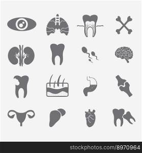 Medical flat icons vector image