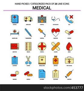 Medical Flat Line Icon Set - Business Concept Icons Design