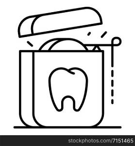 Medical floss icon. Outline medical floss vector icon for web design isolated on white background. Medical floss icon, outline style
