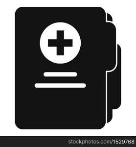 Medical folder icon. Simple illustration of medical folder vector icon for web design isolated on white background. Medical folder icon, simple style