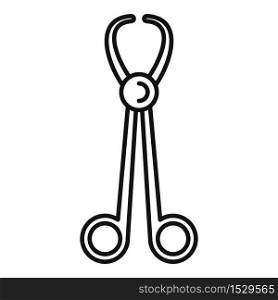Medical forceps icon. Outline medical forceps vector icon for web design isolated on white background. Medical forceps icon, outline style