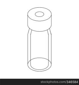 Medical glass bottle icon in isometric 3d style isolated on white background. Medical glass bottle icon, isometric 3d style