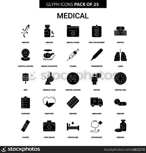 Medical Glyph Vector Icon set