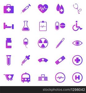 Medical gradient icons on white background, stock vector