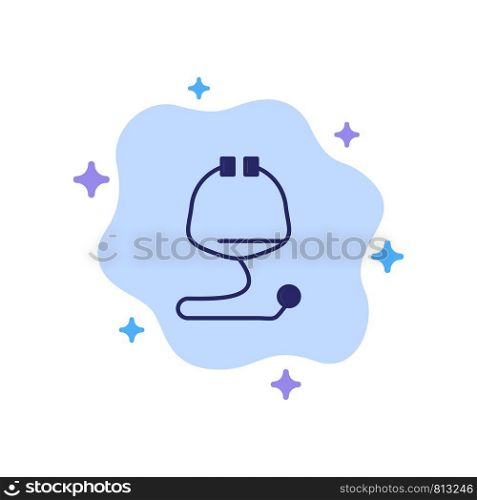 Medical, Healthcare, Medical, Stethoscope Blue Icon on Abstract Cloud Background