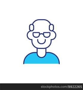 Medical help for old people RGB color icon. Helping with last years of life problems. Clinical technologies for fighting with diseases. Dealing with body issues. Isolated vector illustration. Medical help for old people RGB color icon