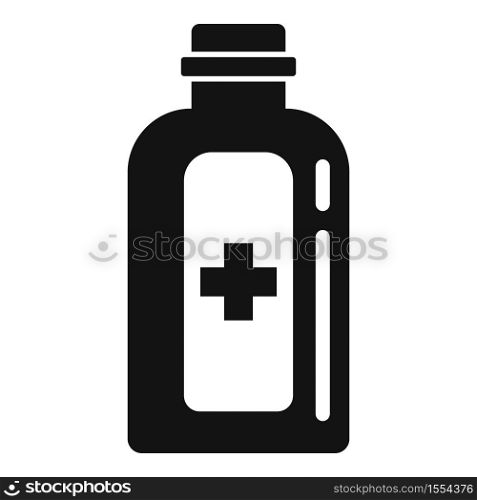Medical homeopathy bottle icon. Simple illustration of medical homeopathy bottle vector icon for web design isolated on white background. Medical homeopathy bottle icon, simple style