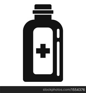 Medical homeopathy bottle icon. Simple illustration of medical homeopathy bottle vector icon for web design isolated on white background. Medical homeopathy bottle icon, simple style