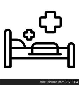 Medical hospital bed icon outline vector. Medical patient. Room clinic. Medical hospital bed icon outline vector. Medical patient