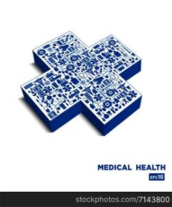 Medical icon background.. Medical icon background. 3d illustration.