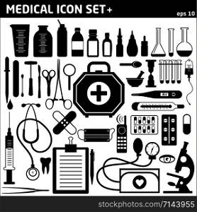 Medical icon background. Medical icon background set of design elements