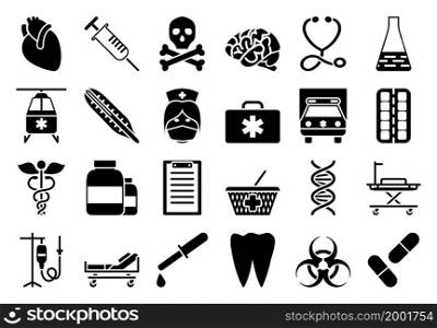 Medical Icon Set. Fully editable vector illustration. Text expanded.