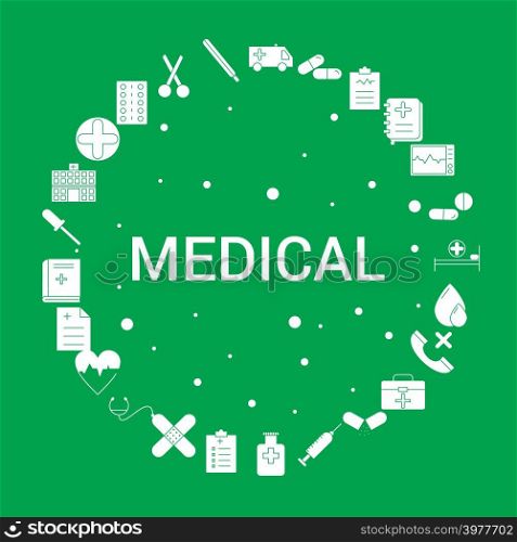 Medical Icon Set. Infographic Vector Template