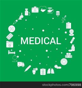 Medical Icon Set. Infographic Vector Template