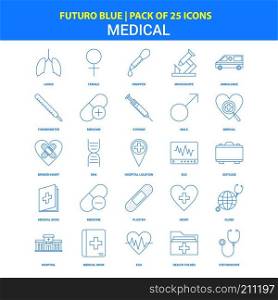 Medical Icons - Futuro Blue 25 Icon pack