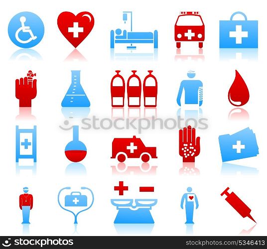Medical icons. Set of icons on a theme medicine. A vector illustration