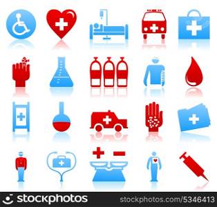 Medical icons. Set of icons on a theme medicine. A vector illustration