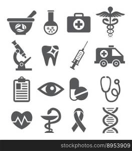 Medical icons vector image