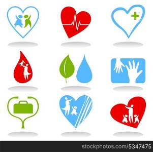 Medical icons5. Collection of icons on a medical theme. A vector illustration