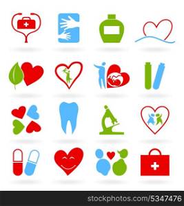 Medical icons9. Set of icons on a theme medicine. A vector illustration