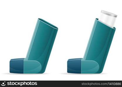 medical inhaler for patients with asthma and shortness of breath in the treatment and prevention of the disease vector illustration isolated on white background