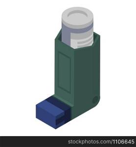 Medical inhaler icon. Isometric of medical inhaler vector icon for web design isolated on white background. Medical inhaler icon, isometric style
