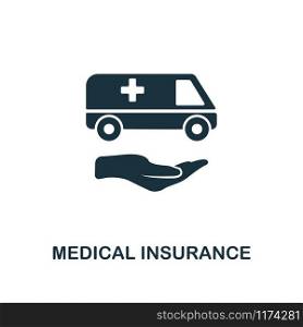 Medical Insurance creative icon. Simple element illustration. Medical Insurance concept symbol design from insurance collection. Can be used for mobile and web design, apps, software, print.. Medical Insurance icon. Line style icon design from insurance icon collection. UI. Illustration of medical insurance icon. Ready to use in web design, apps, software, print.