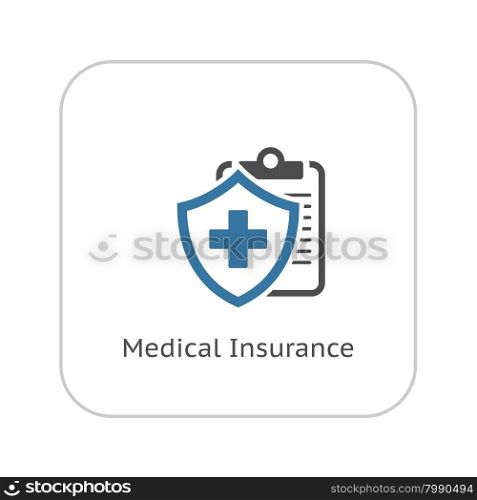 Medical Insurance Icon. Flat Design. Isolated Illustration.. Medical Insurance Icon. Flat Design.