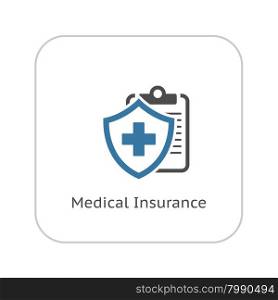 Medical Insurance Icon. Flat Design. Isolated Illustration.. Medical Insurance Icon. Flat Design.