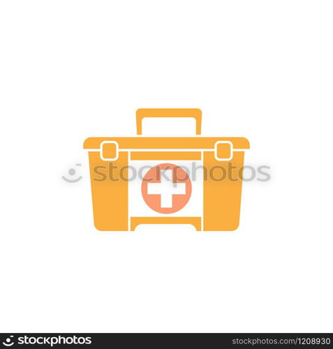 Medical kit bag icon design template