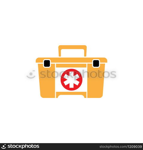 Medical kit bag icon design template