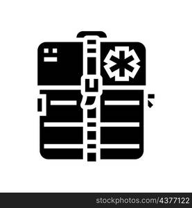 medical kit glyph icon vector. medical kit sign. isolated contour symbol black illustration. medical kit glyph icon vector illustration